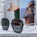 LOUIS VUITTON SQUARE SUNGLASSES 581356 IN WHITE ACETATE GREY LENSES
