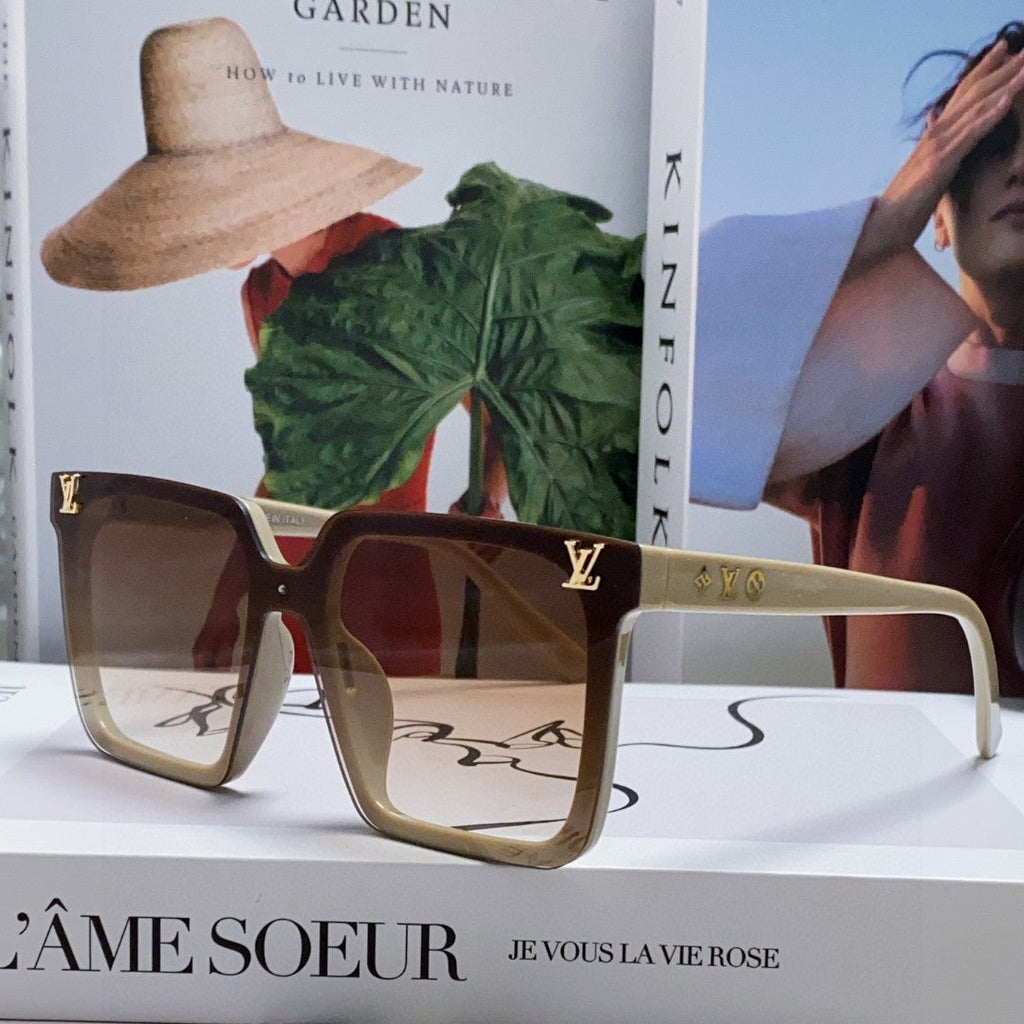 LOUIS VUITTON SQUARE SUNGLASS 581368 IN BEIGE ACETATE