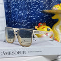 DIOR MONTAIGNE SUNGLASS 560858 IN IVORY ACETATE GREY YELLOW SMOKE LENSES