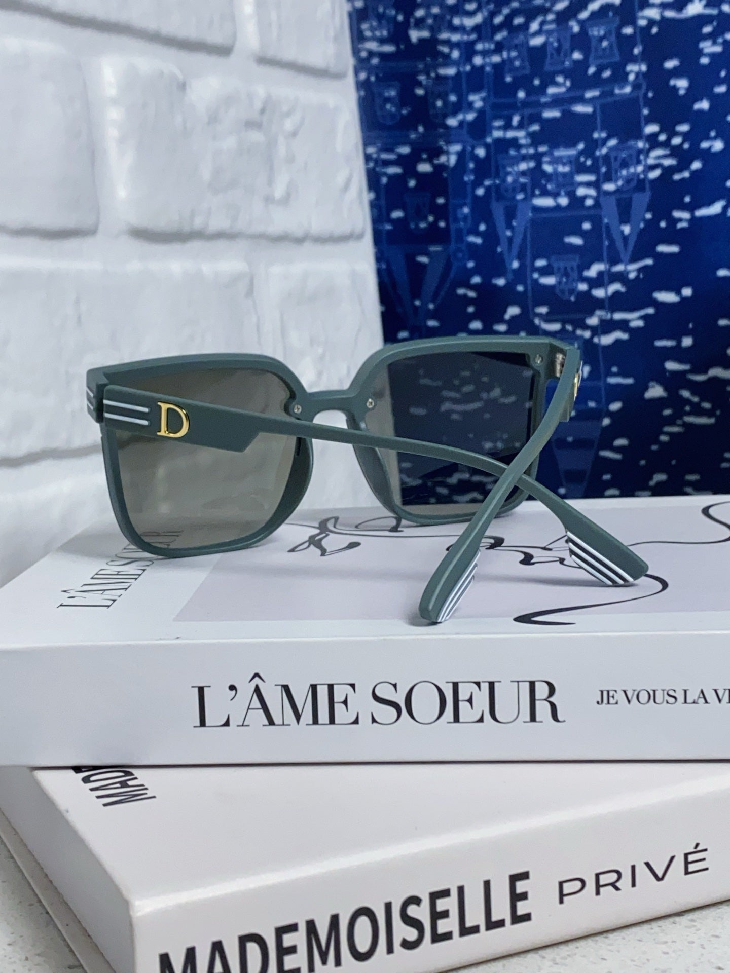 DIOR MONTAIGNE SUNGLASS 560860 IN TAN GREEN ACETATE