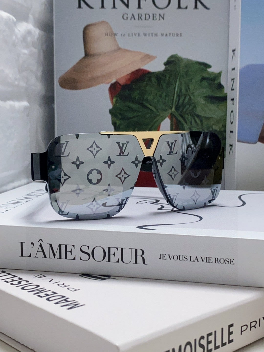 LOUIS VUITTON EVIDENCE SUNGLASSES 574717 IN BLACK ACETATE MONOGRAM ON LENS