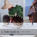 LOUIS VUITTON PARTY PILOT SUNGLASSES 567464 IN GOLD METAL BROWN SMOKE LENSES