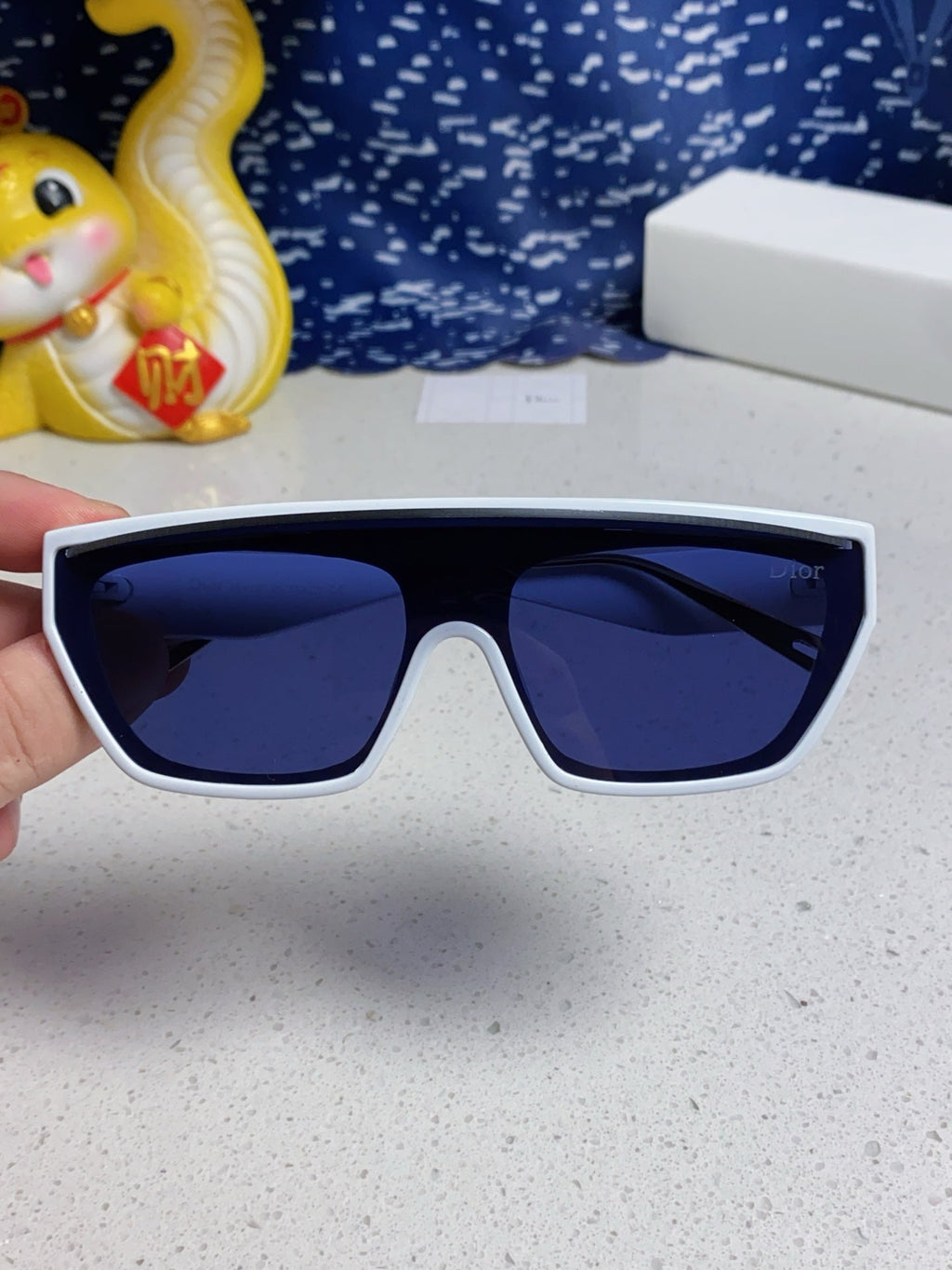 DIOR MONTAIGNE SUNGLASS CLUB M7U IN WHITE ACETATE