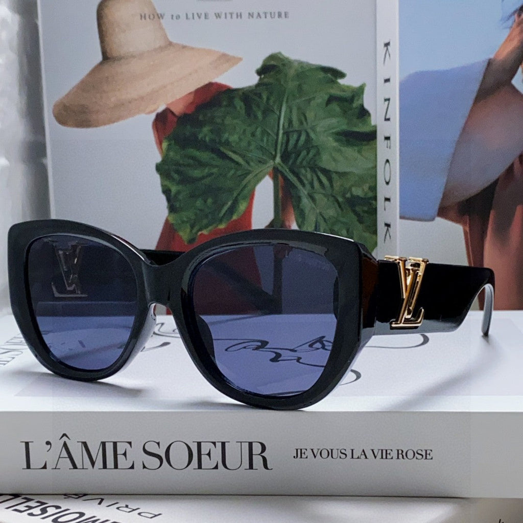 LOUIS VUITTON ICON CAT EYE SUNGLASSES 570249 IN BLACK ACETATE