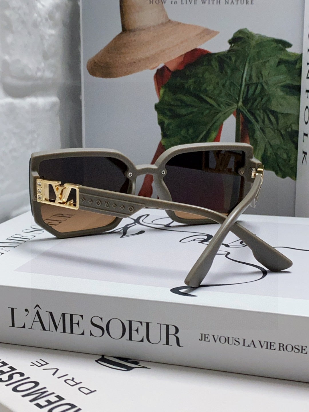 LOUIS VUITTON CLASH SQUARE SUNGLASSES 570250 IN GREY ACETATE