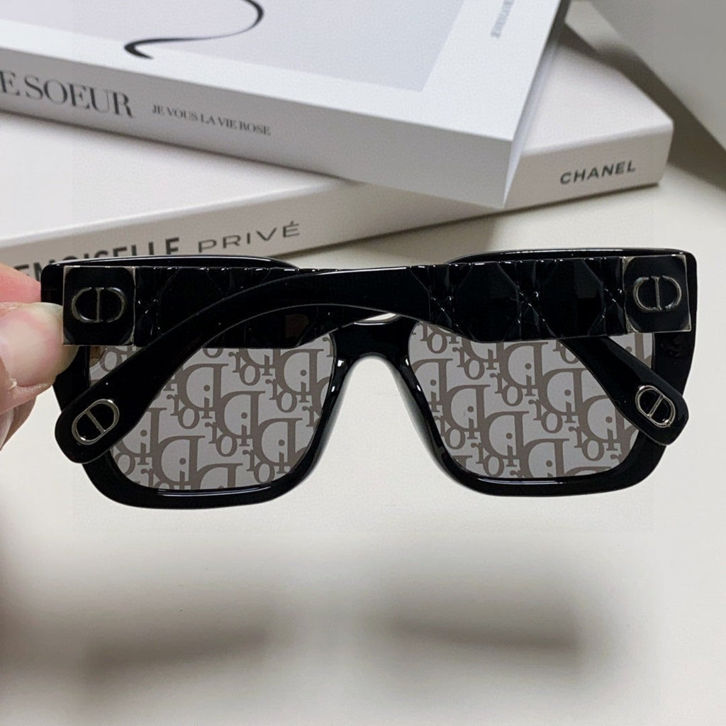DIOR LADY 95.22 S2F SUNGLASS 571583 IN BLACK ACETATE OBLIQUE MASK