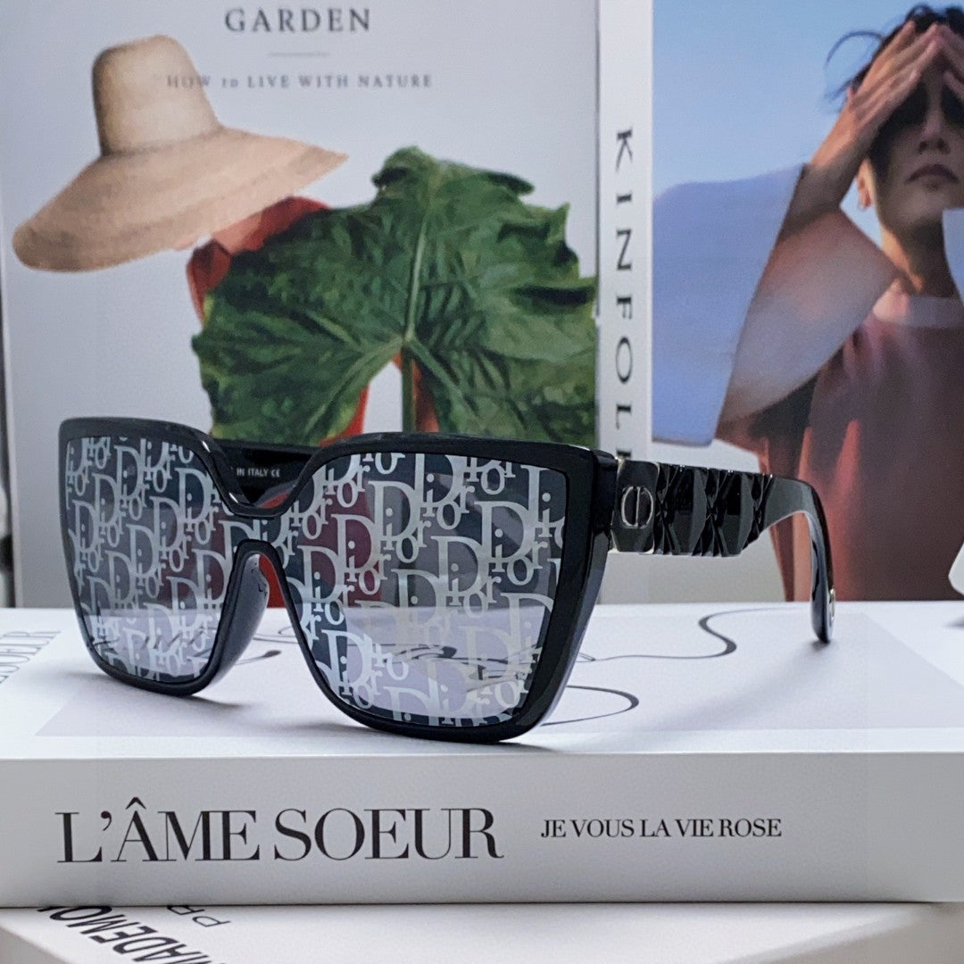 DIOR LADY 95.22 S2F SUNGLASS 571583 IN BLACK ACETATE OBLIQUE MASK