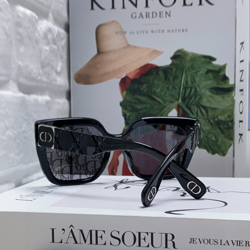 DIOR LADY 95.22 S2F SUNGLASS 571583 IN BLACK ACETATE OBLIQUE MASK