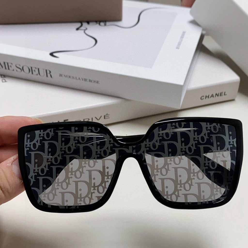 DIOR LADY 95.22 S2F SUNGLASS 571583 IN BLACK ACETATE OBLIQUE MASK