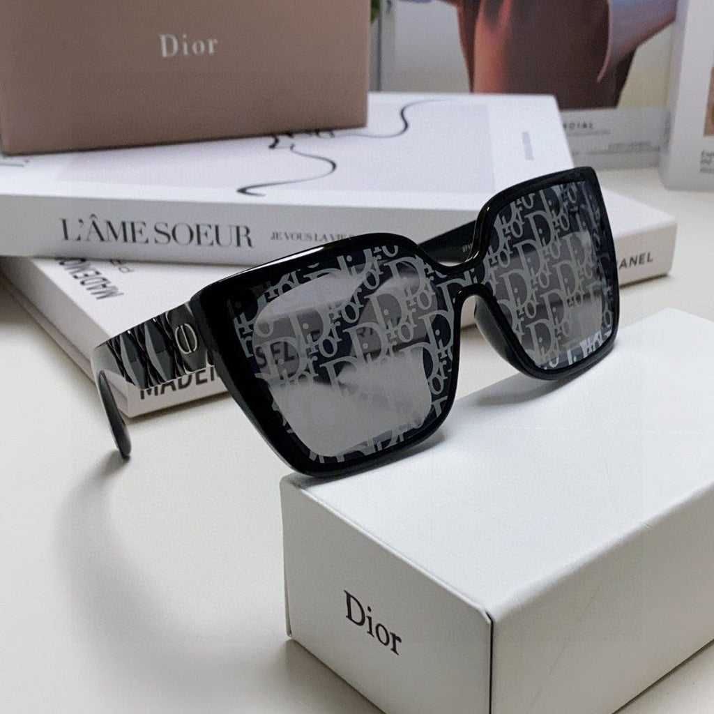 DIOR LADY 95.22 S2F SUNGLASS 571583 IN BLACK ACETATE OBLIQUE MASK