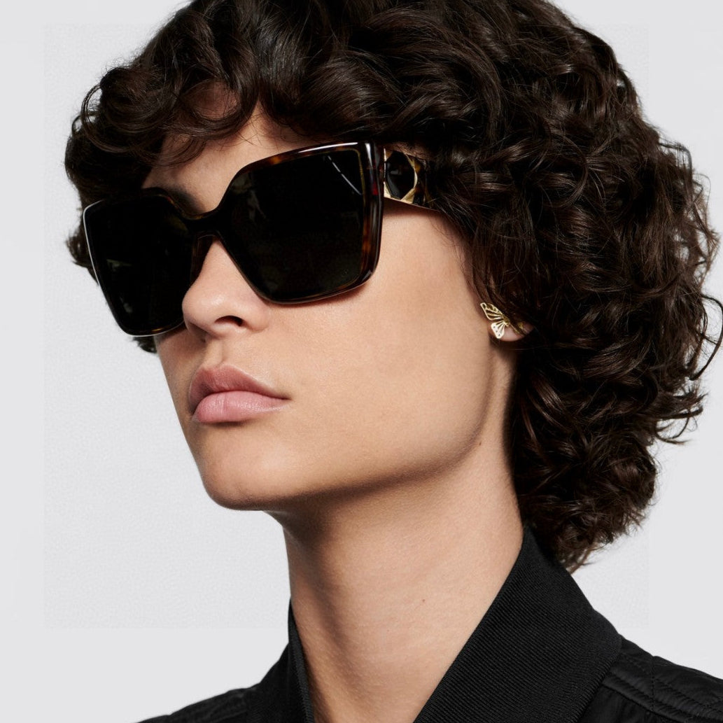 DIOR LADY 95.22 S2F SUNGLASS 571585 IN HAVANA ACETATE GREY LENSES