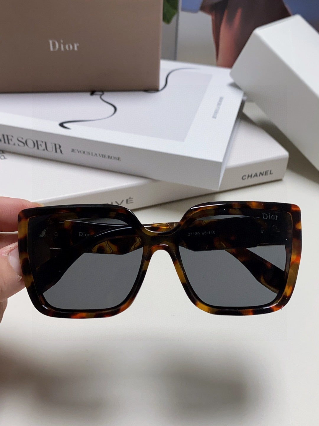 DIOR LADY 95.22 S2F SUNGLASS 571585 IN HAVANA ACETATE GREY LENSES