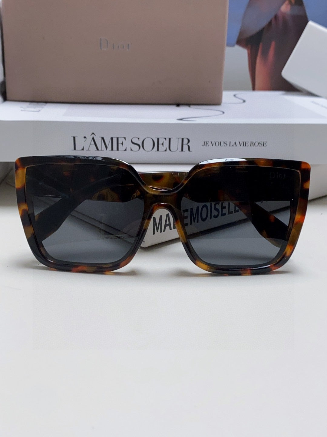 DIOR LADY 95.22 S2F SUNGLASS 571585 IN HAVANA ACETATE GREY LENSES