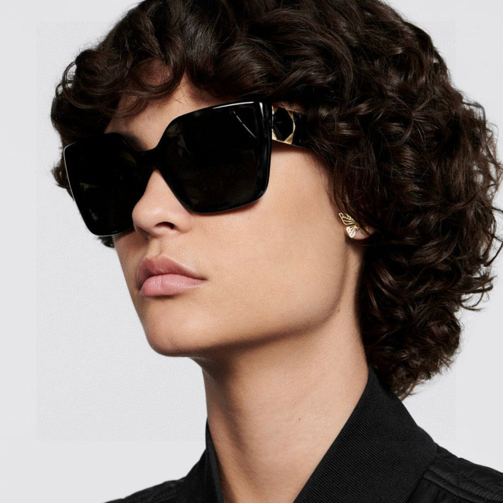 DIOR LADY 95.22 S2F SUNGLASS 571586 IN BLACK ACETATE GREY SMOKE