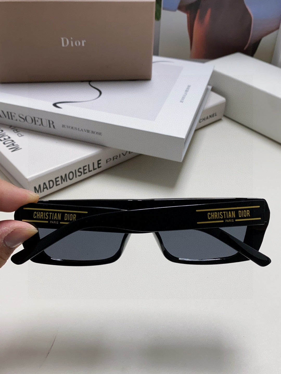 DIOR SIGNATURE SUNGLASS 571588 IN BLACK ACETATE