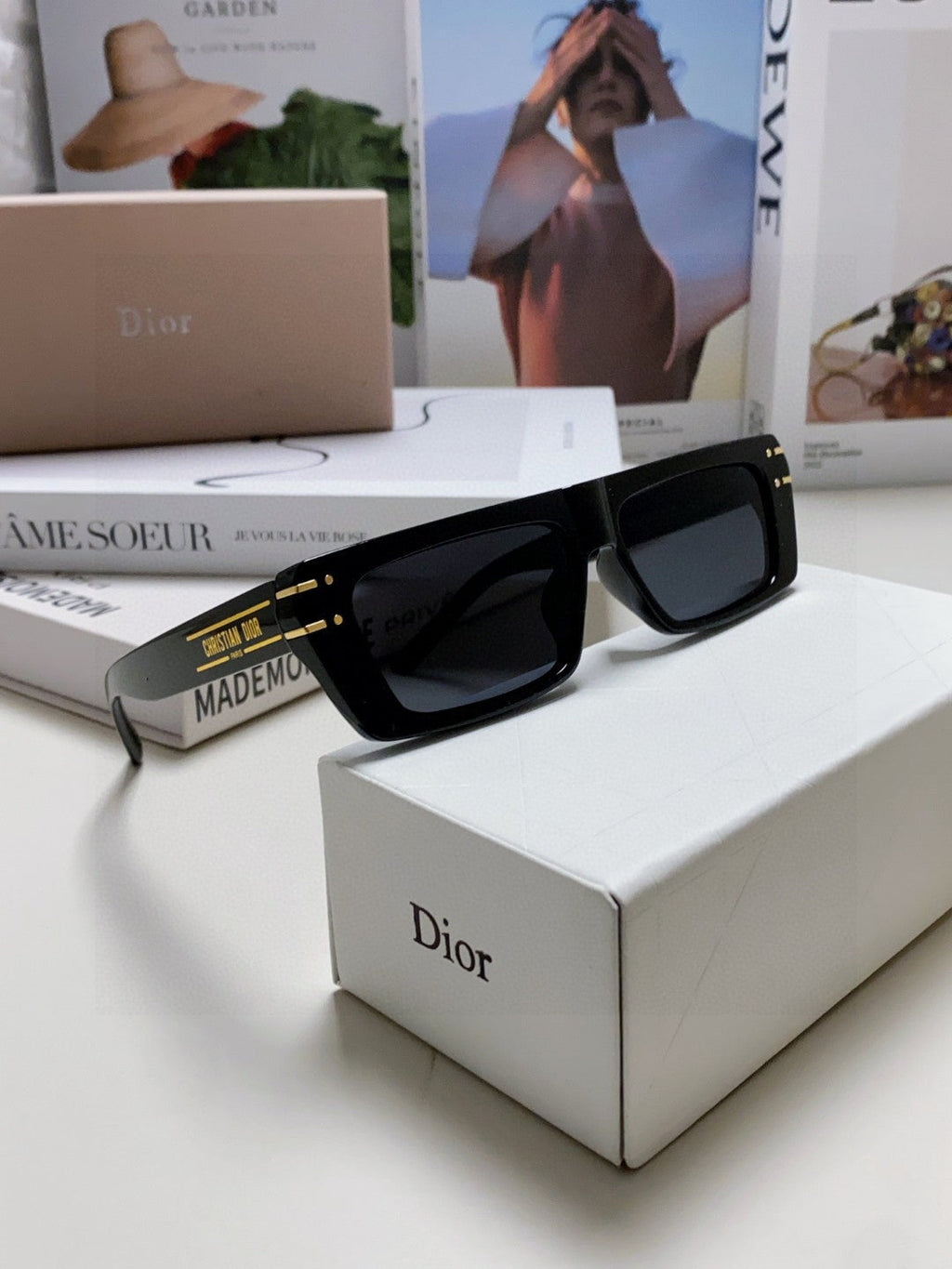 DIOR SIGNATURE SUNGLASS 571588 IN BLACK ACETATE