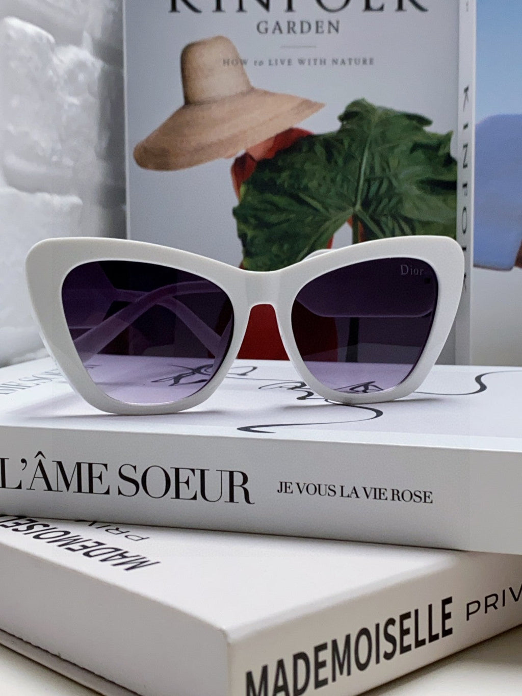 DIOR BOBBY B1U SUNGLASS 571589 IN WHITE ACETATE GREY SMOKE LENSES