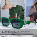 DIOR MONTAIGNE SUNGLASS 571594 IN GREEN ACETATE TEXT LOGO