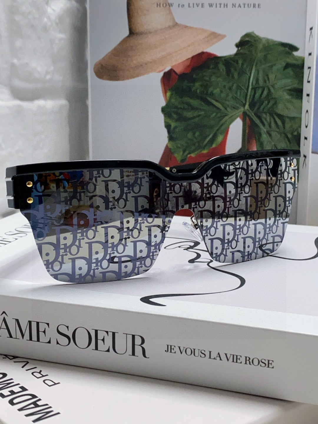 DIOR OBLIQUE SUNGLASS 571598 IN BLACK ACETATE