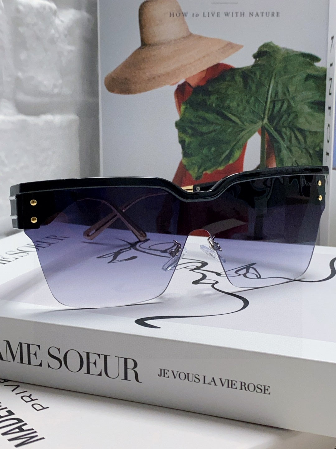 DIOR OBLIQUE SUNGLASS 571601 IN BLACK METAL
