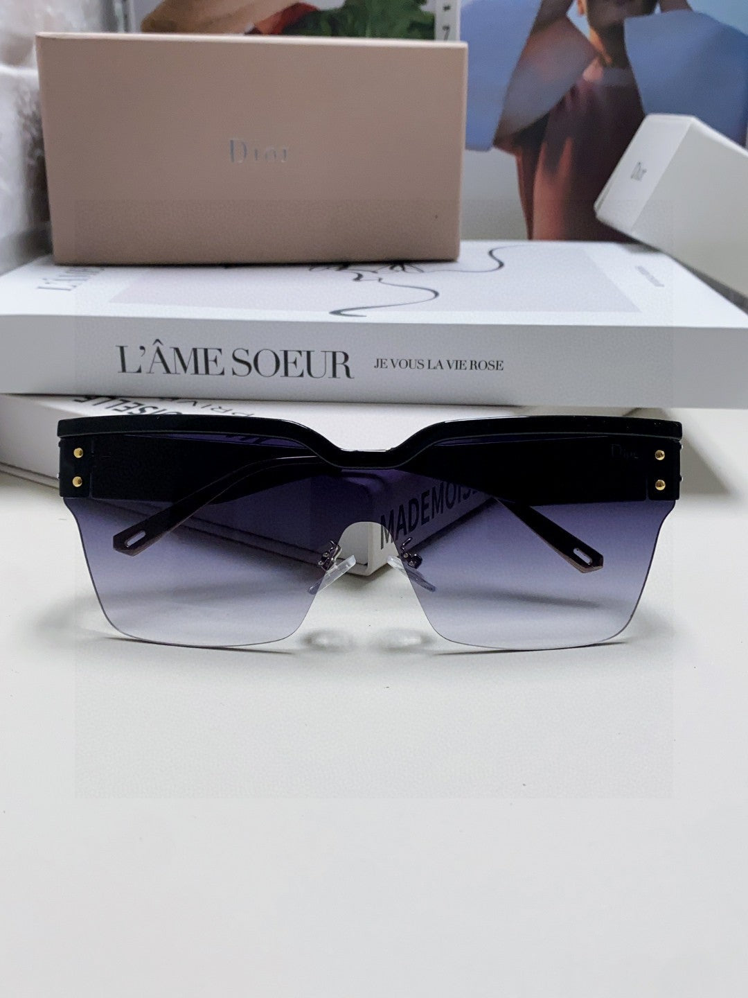 DIOR OBLIQUE SUNGLASS 571601 IN BLACK METAL
