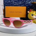 LOUIS VUITTON CAT EYE SUNGLASSES 576881 IN PINK AND GOLD ACETATE