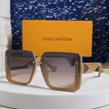 LOUIS VUITTON SQUARE SUNGLASSES 571654 IN DARK BEIGE SMOKE ACETATE