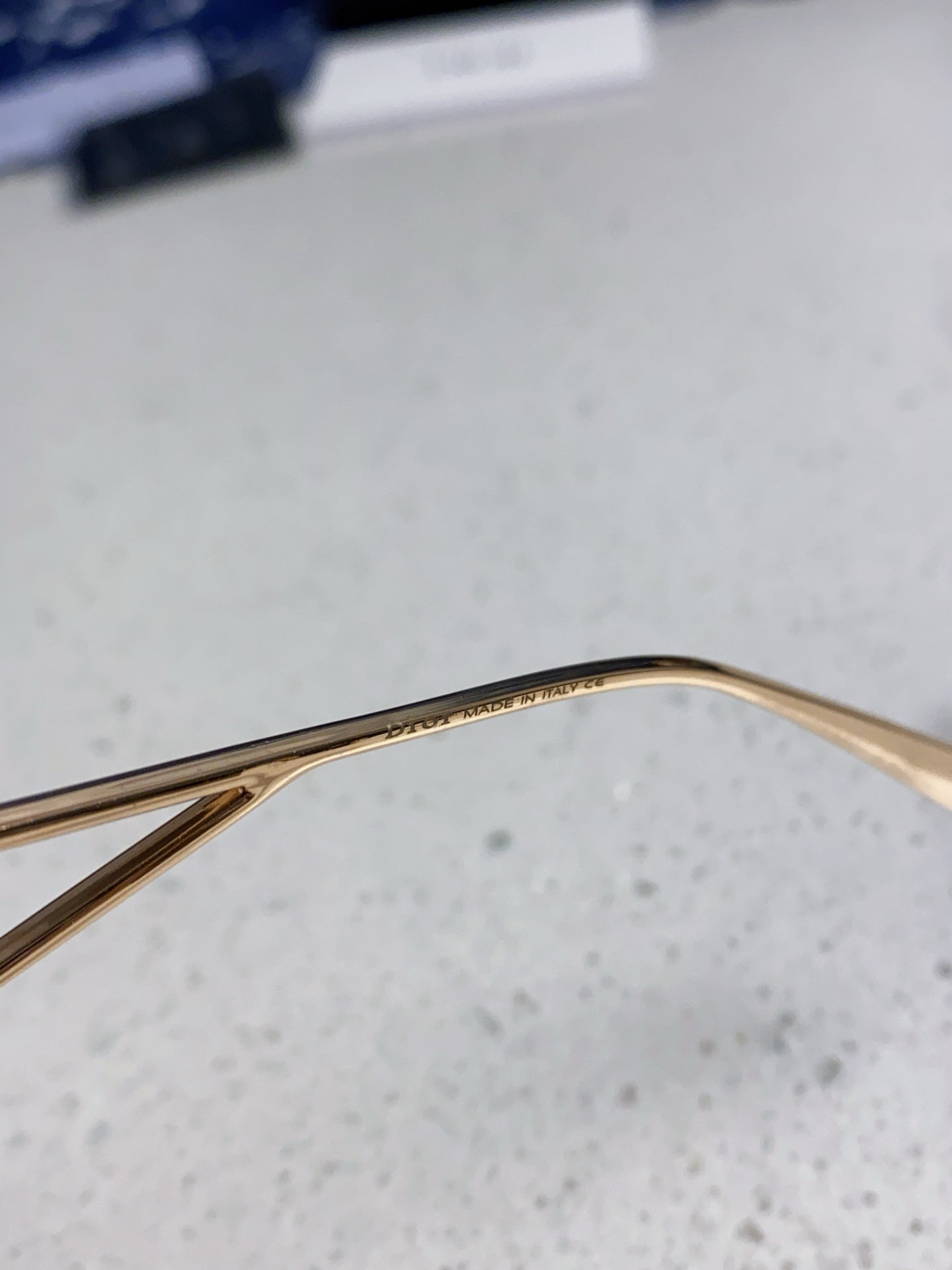 DIOR 30MONTAIGNE S7U SUNGLASS 578108 IN GOLD METAL BROWN LENSES
