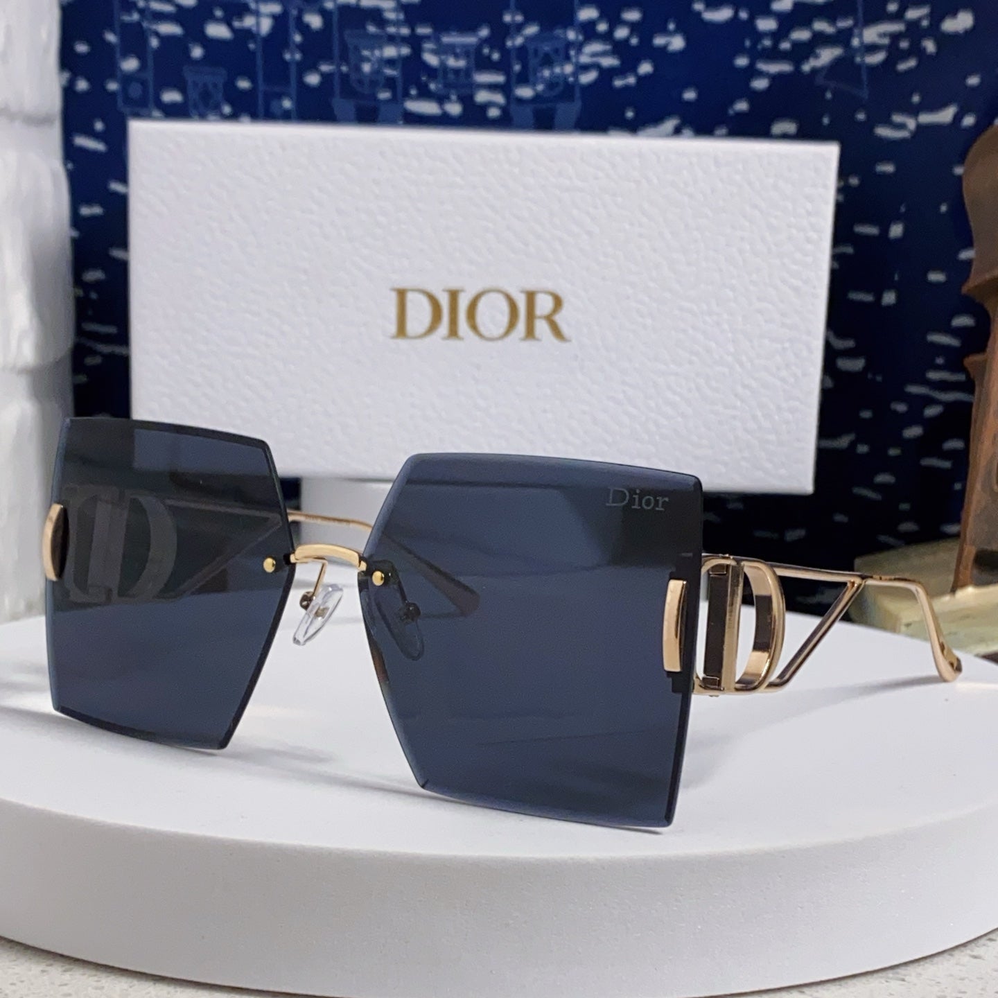 DIOR 30MONTAIGNE S7U SUNGLASS 578110 IN GOLD METAL GREY LENSES