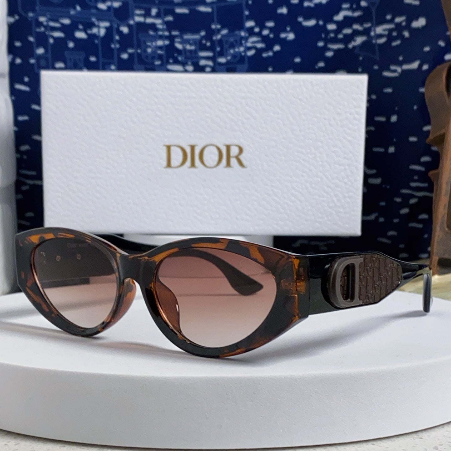 DIOR MONTAIGNE SUNGLASS 578114 IN HAVANA ACETATE