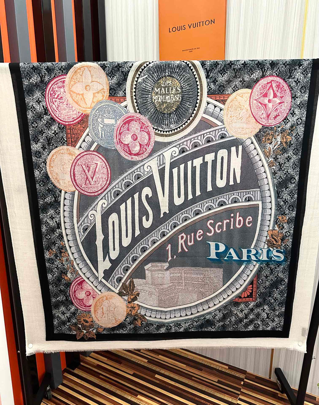 LOUIS VUITTON SCARF MALLES MERVEILLEUSES 200 CM IN COLORFUL CASHMERE 400067