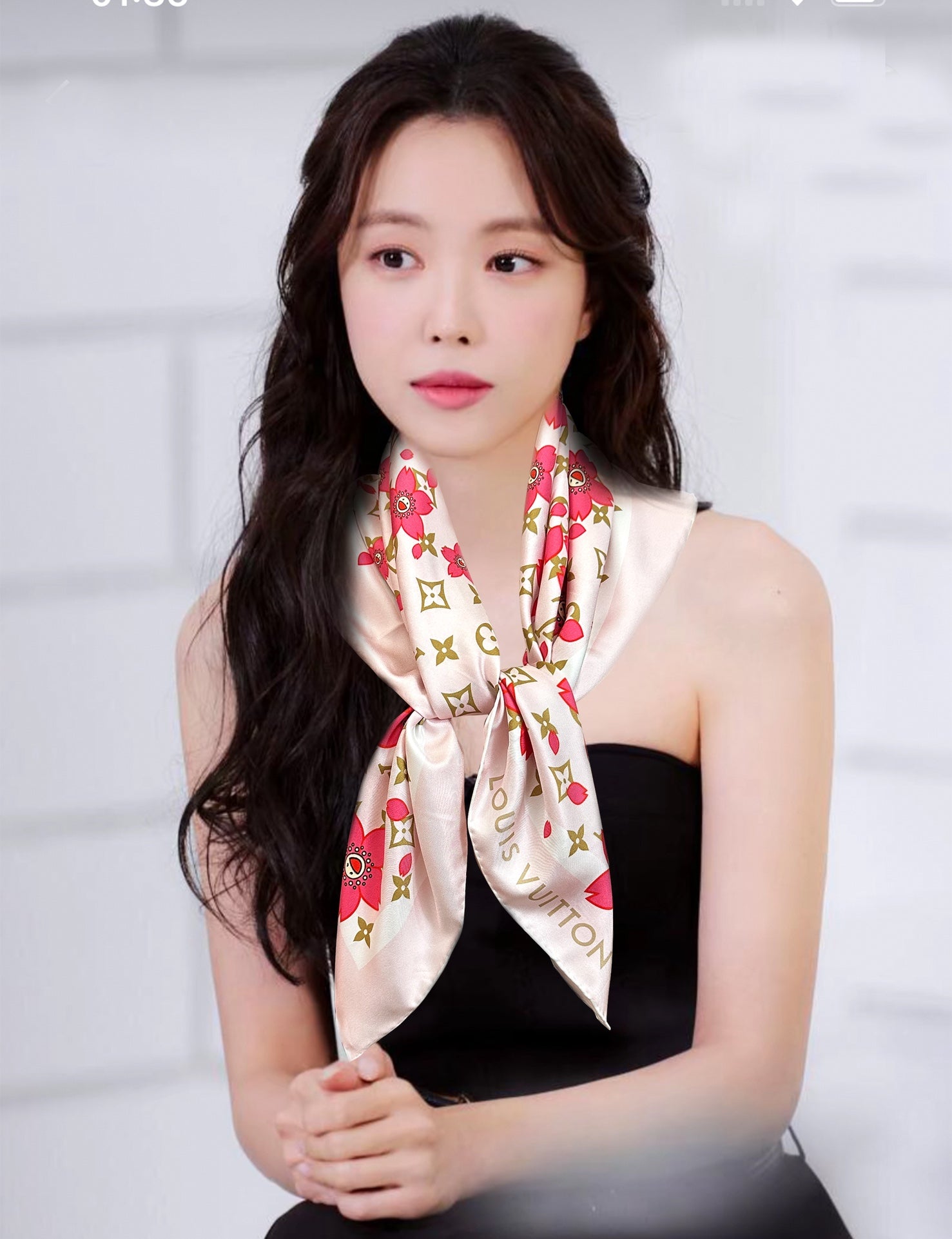 LOUIS VUITTON LV SCARF 90 CM IN SILK 723123