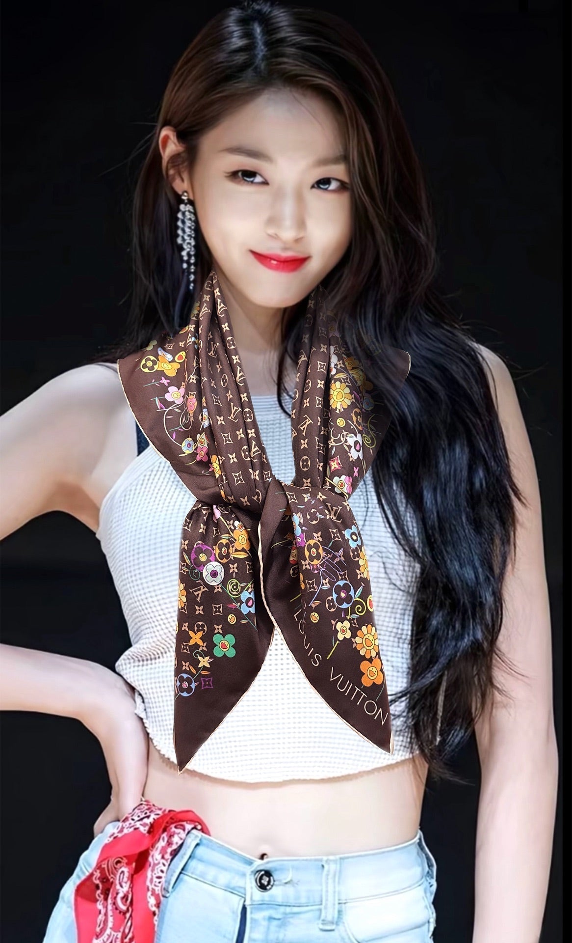 LOUIS VUITTON LV SCARF 90 CM IN SILK 730542