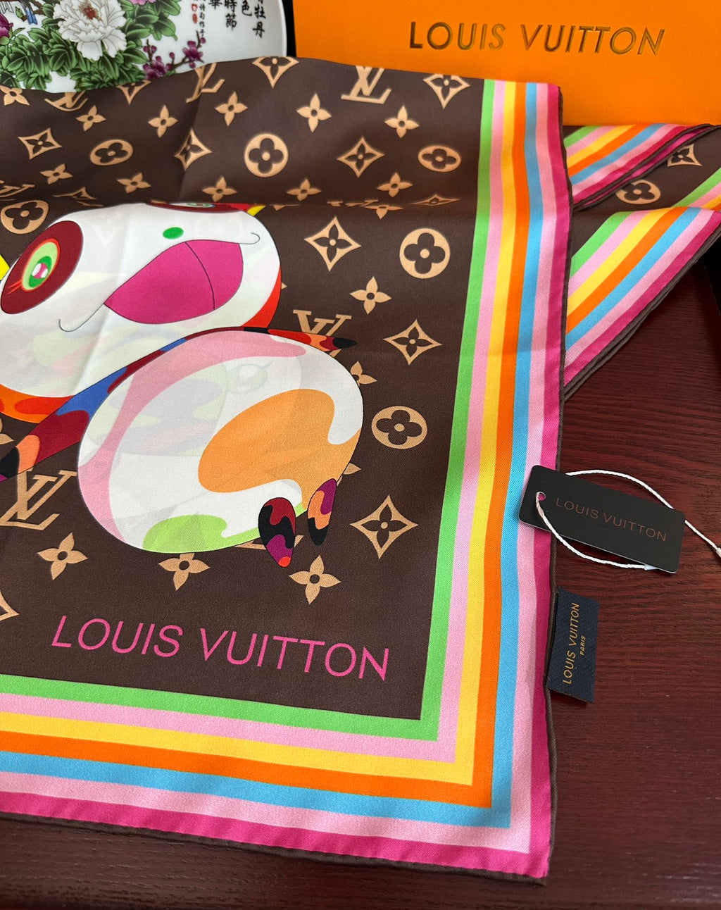 LOUIS VUITTON LV SCARF 90 CM IN SILK 738413