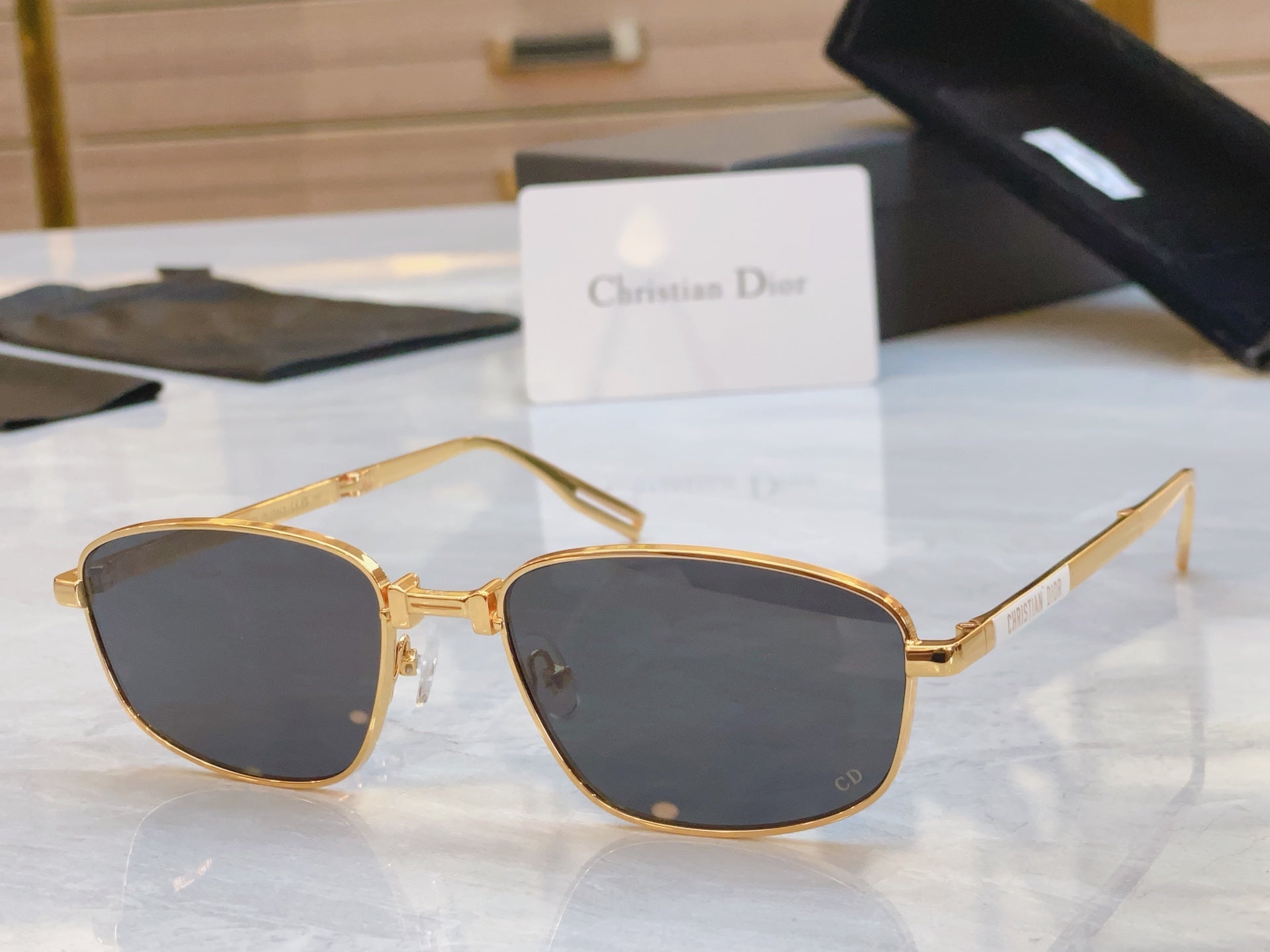 DIOR FOLDABLE SUNGLASS 90A1U IN METAL