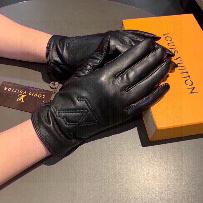 LOUIS VUITTON LV GLOVES IN BLACK LAMBSKIN 467961