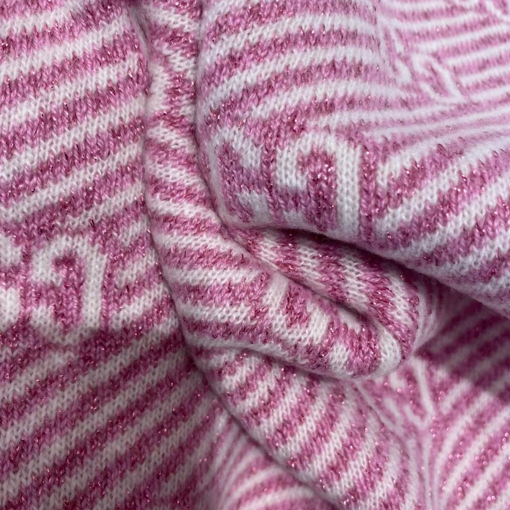 GUCCI SCARF 195 CM IN LIGHT PINK WOOL 401497