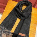 LOUIS VUITTON SCARF 180 CM IN BLACK CASHMERE 396477