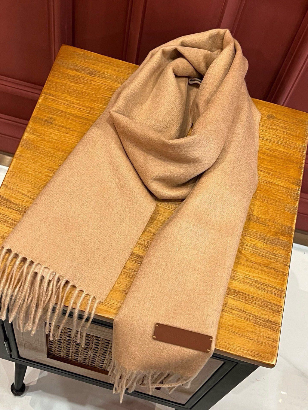 LOUIS VUITTON SCARF 180 CM IN MEDIUM BROWN CASHMERE 396482
