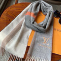 LOUIS VUITTON SCARF 170 CM IN MOUSE GRAY CASHMERE 399929