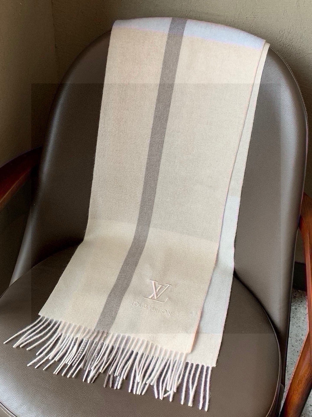 LOUIS VUITTON SCARF 170 CM IN BEIGE CASHMERE 399930