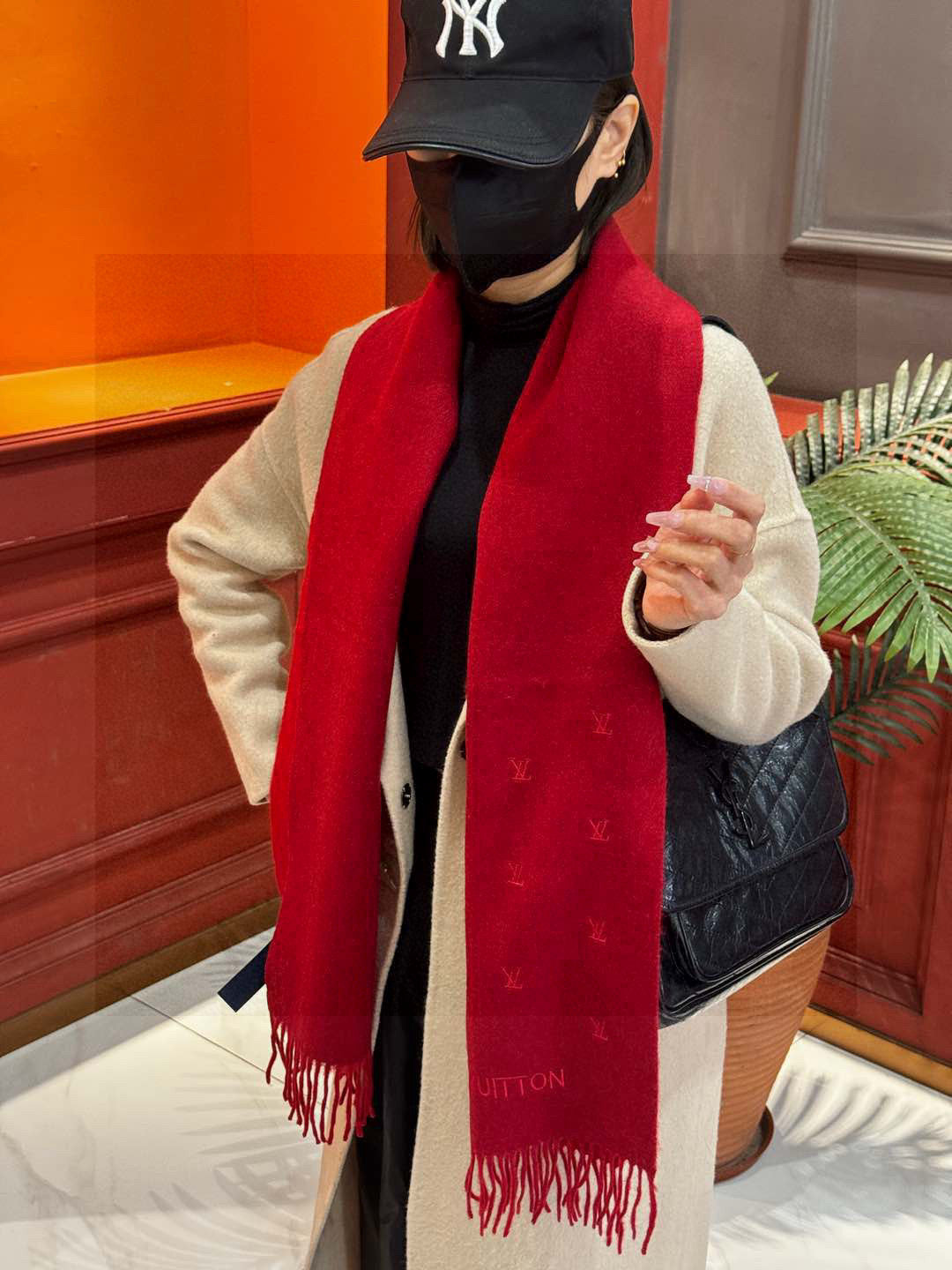 LOUIS VUITTON LV SCARF 180 CM IN CASHMERE 730574