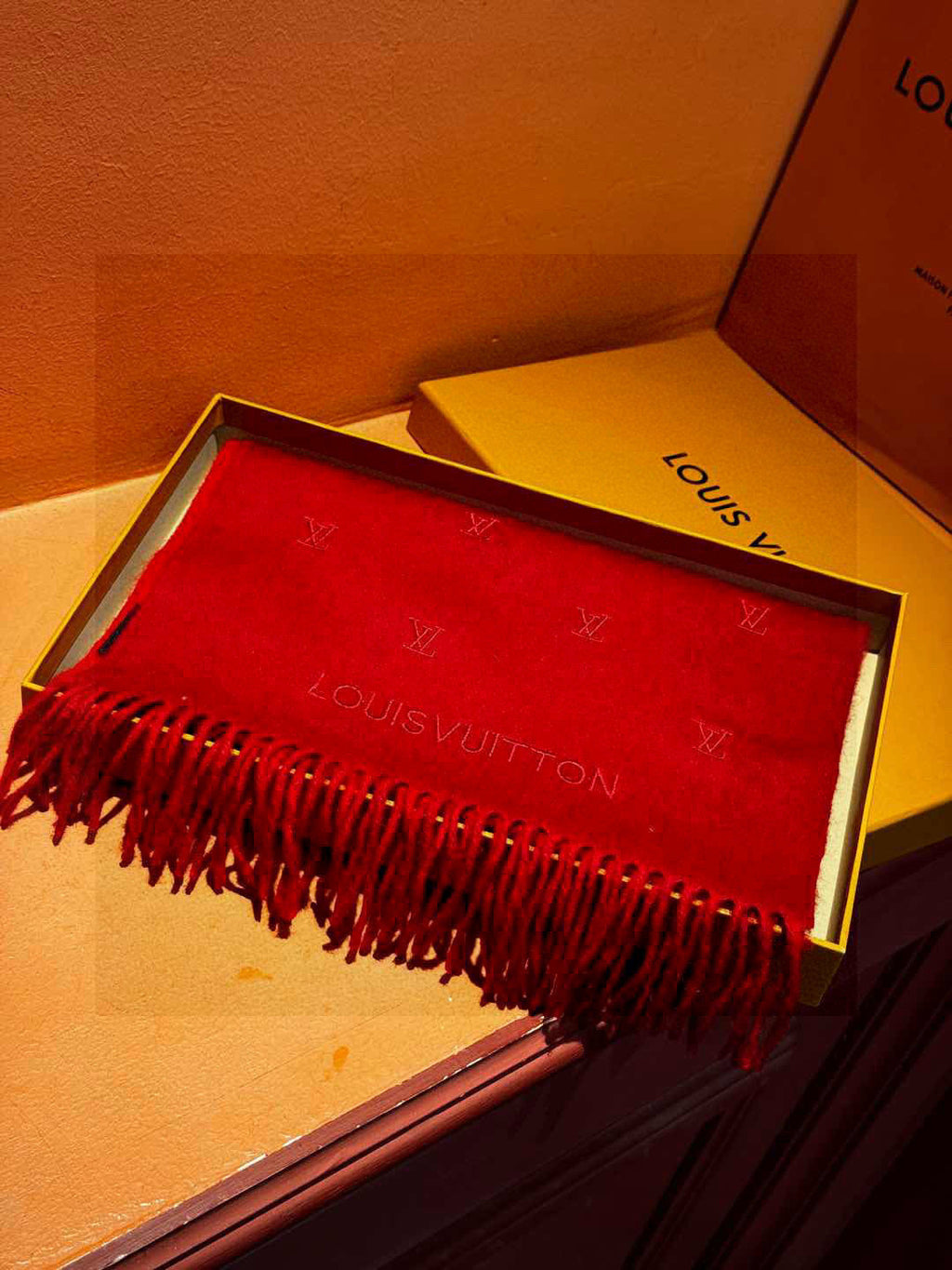 LOUIS VUITTON LV SCARF 180 CM IN CASHMERE 730574