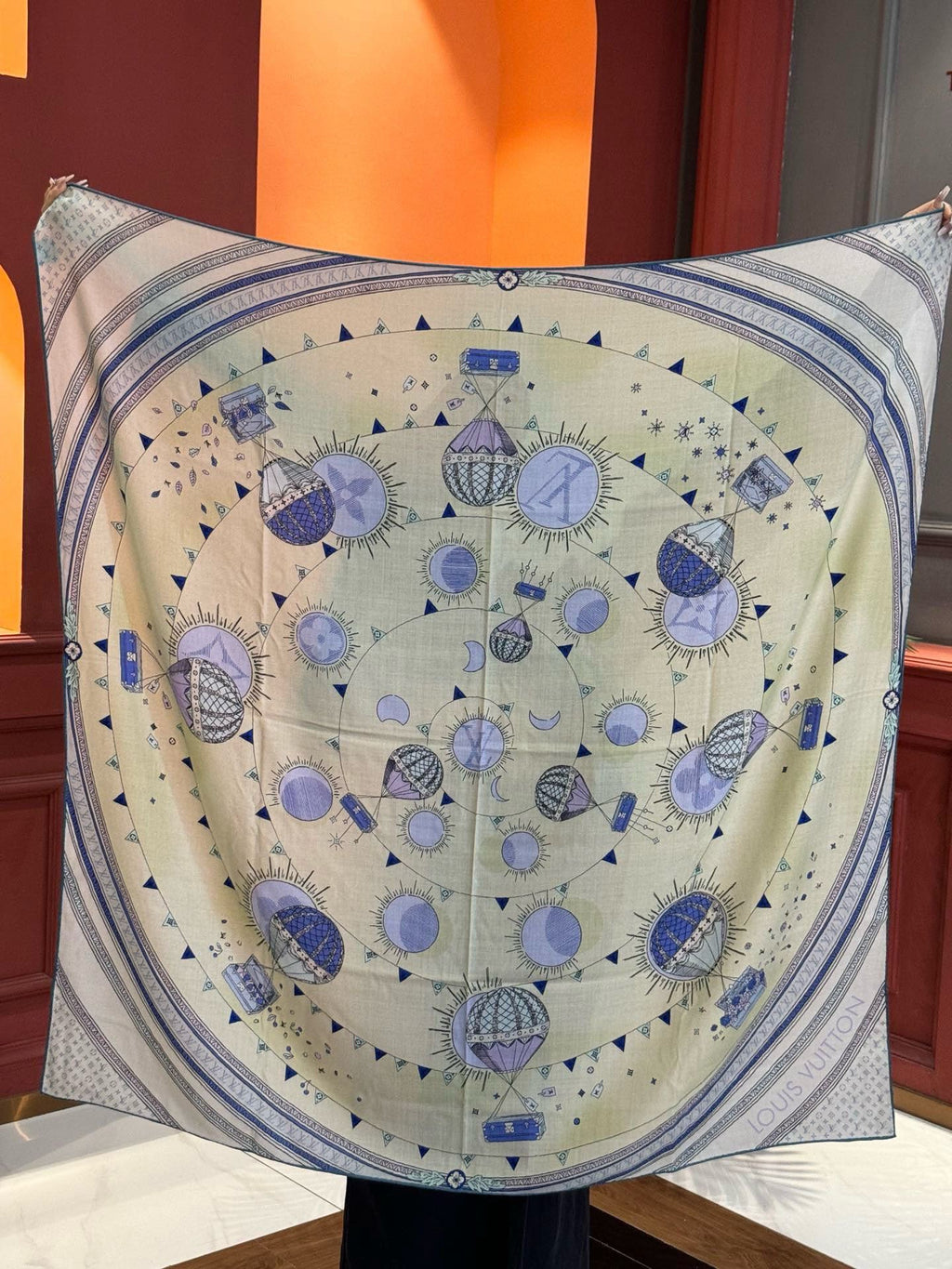LOUIS VUITTON LV SCARF 140 CM IN SILK 730620