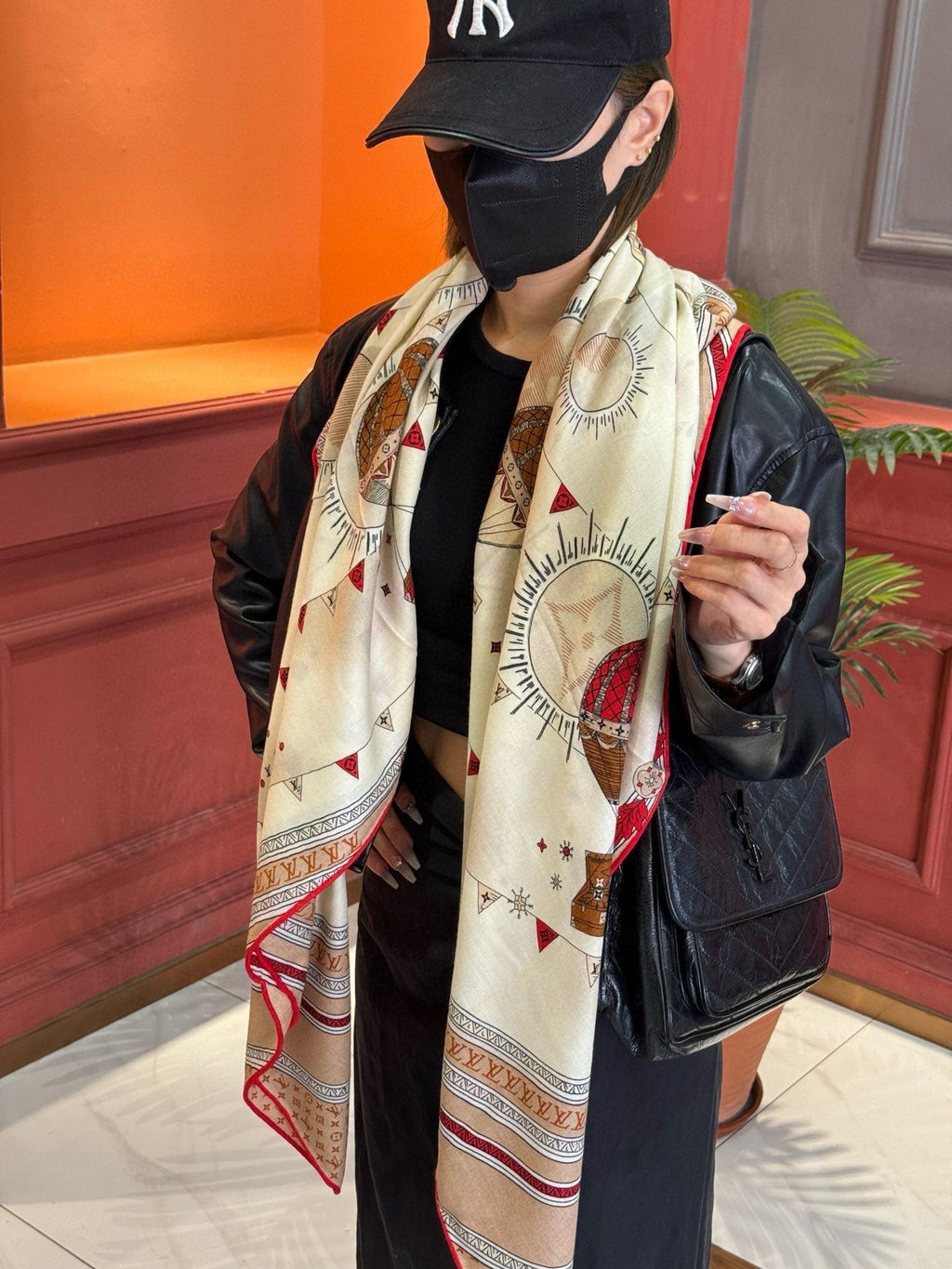 LOUIS VUITTON LV SCARF 140 CM IN SILK 730621