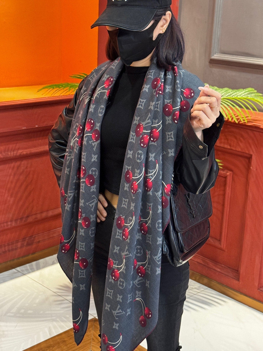 LOUIS VUITTON LV SCARF 140 CM IN SILK-CASHMERE BLEND 737268