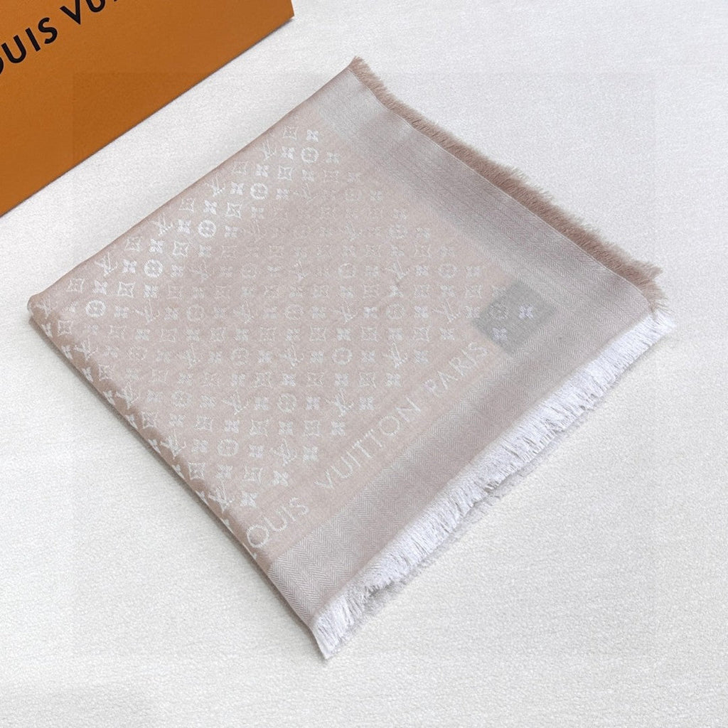 LOUIS VUITTON LV SCARF 120 CM IN WOOL MIX SILK 737297