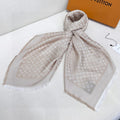 LOUIS VUITTON LV SCARF 120 CM IN WOOL MIX SILK 737297