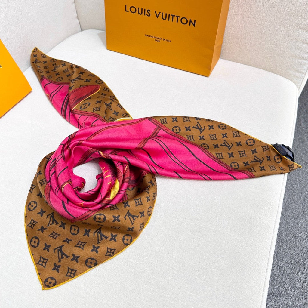 LOUIS VUITTON LV SCARF 90 CM IN SILK 737303