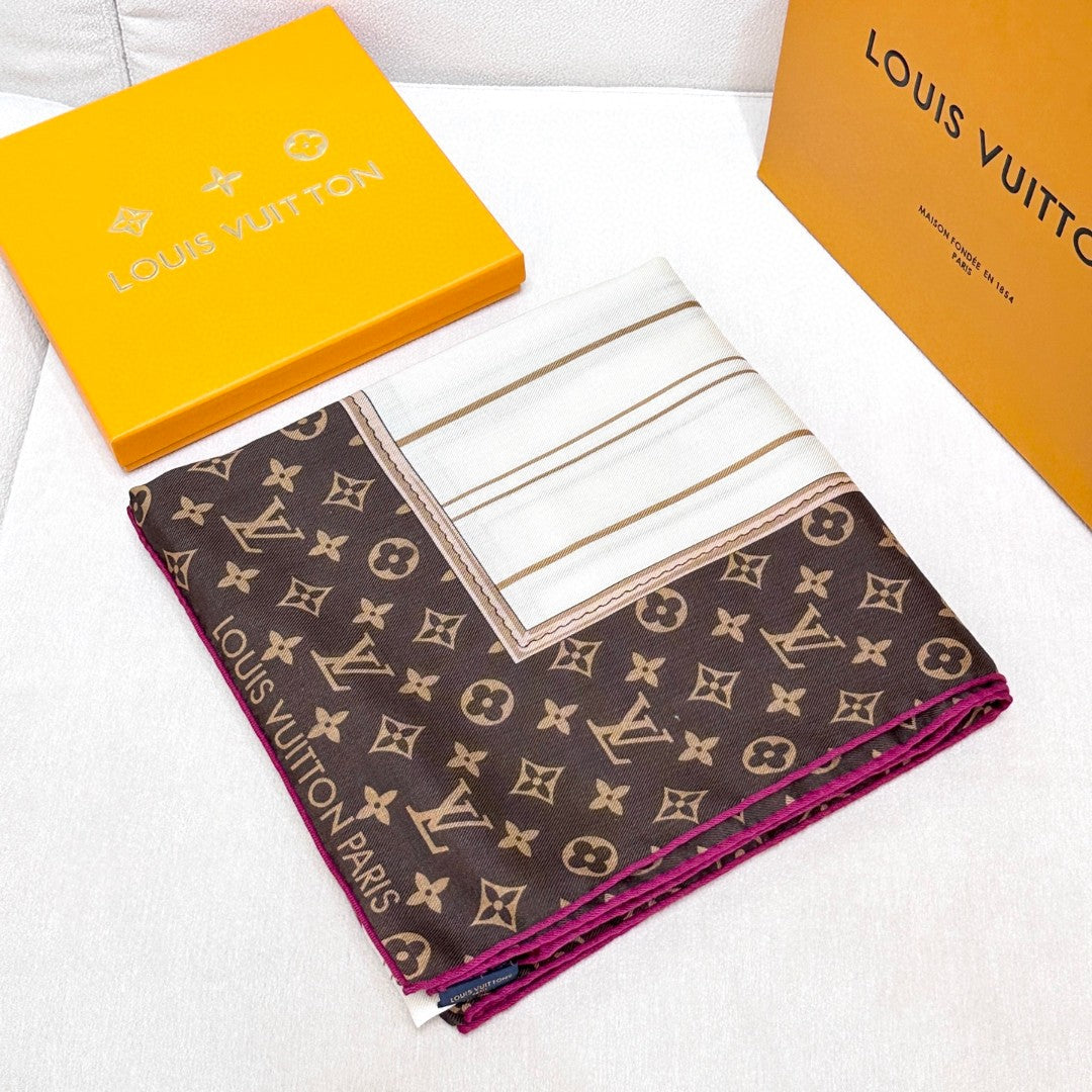 LOUIS VUITTON LV SCARF 140 CM IN SILK 721536